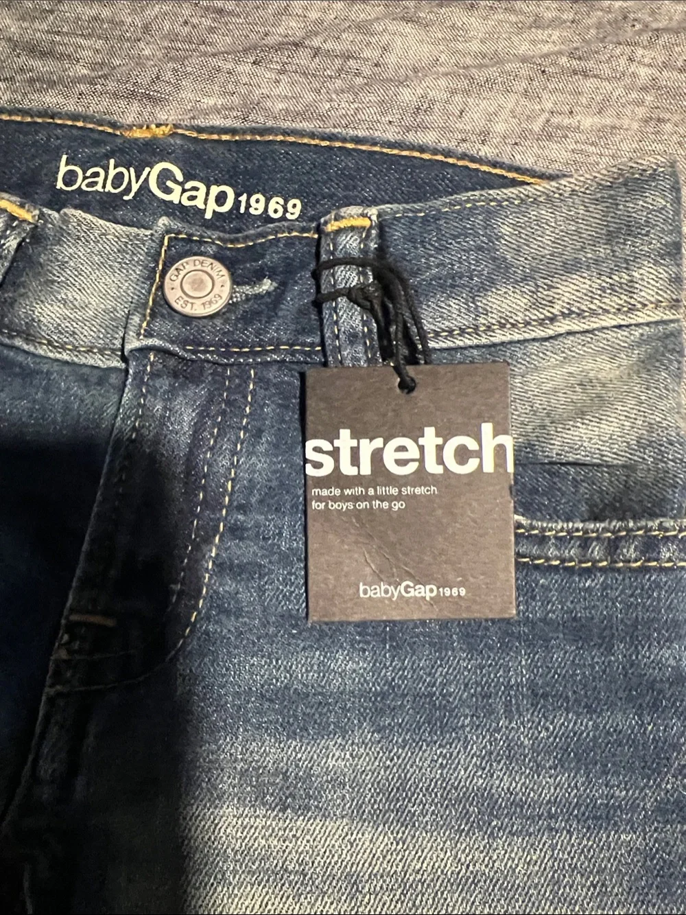 GAP Men's Blue Washed Straight Jeans